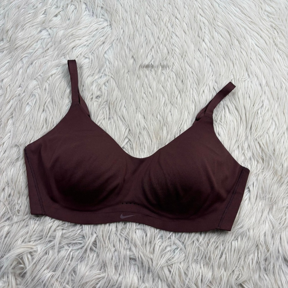 Nike Women's  M (C-E) Brown Alate Minimalist Sports Bra Back Clasp